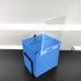 FixtureDisplays® Blue Metal Donation Box Suggestion Tithes Offering Box with Sign Holder 8.5X8.1X18